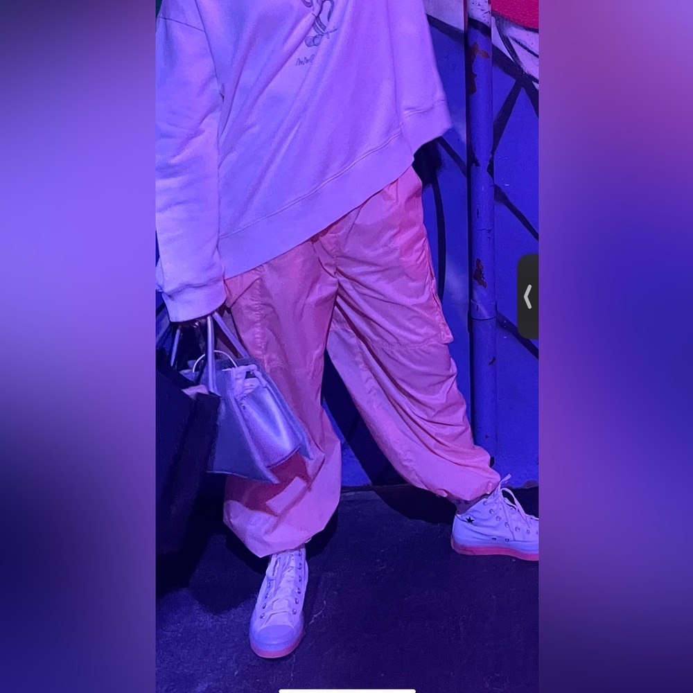TIBI chalky peach joggers